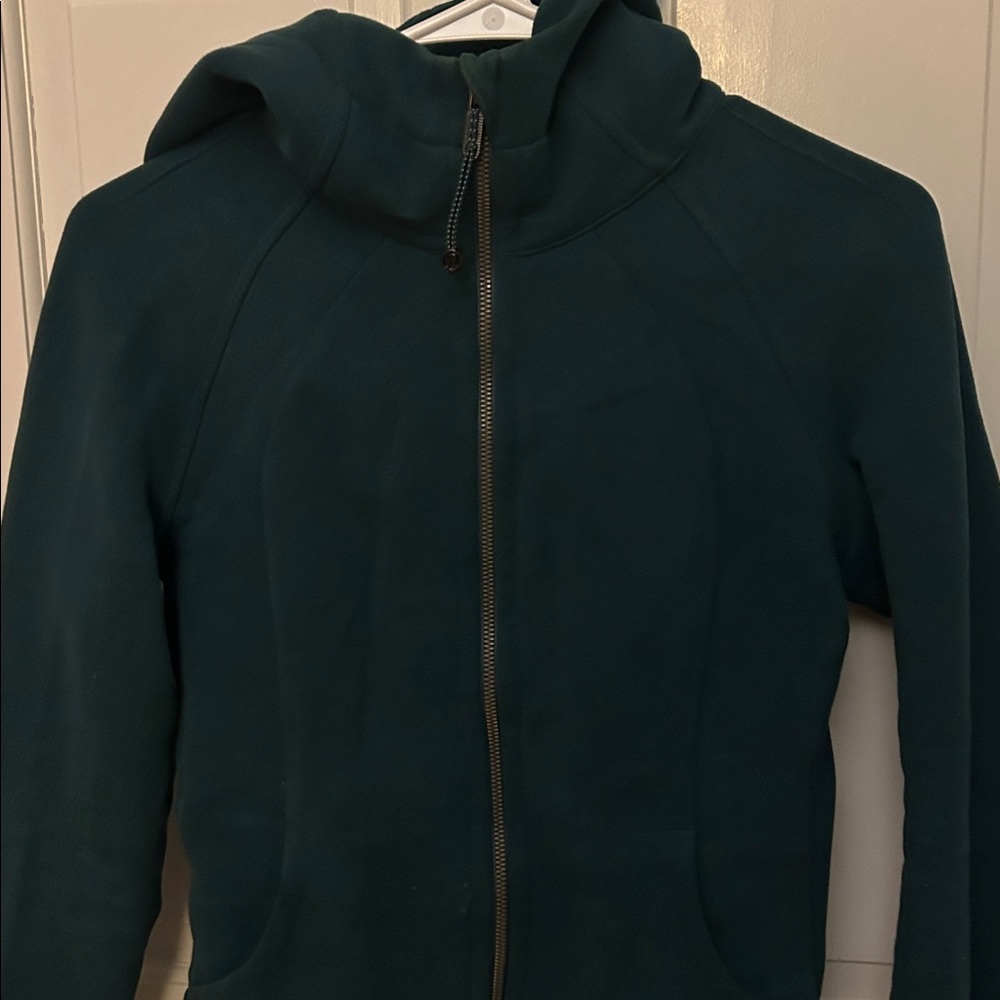 LuluLemon Green Zip-Up Scuba Hoodie